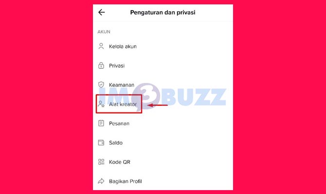 Masuk ke Menu Alat Kreator