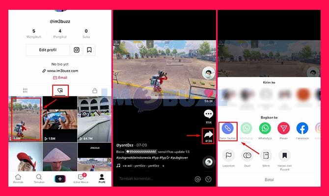 Copy Tautan Video Yang Disukai di TikTok