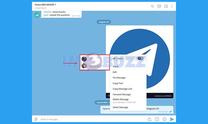 Selesai Melihat Yang Sudah Membaca Pesan di Telegram Desktop