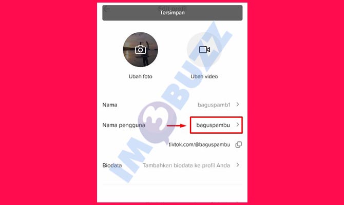 Selesai Mengganti Username Tanpa Angka