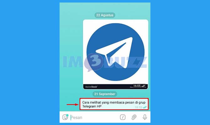 Tap Pesan di Grup Telegram