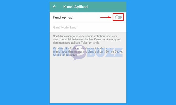 Aktifkan Fitur Mengunci Telegram