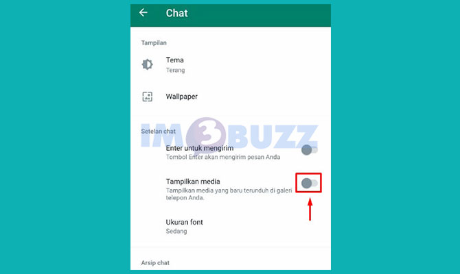 Aktifkan Tampilkan Media Whatsapp