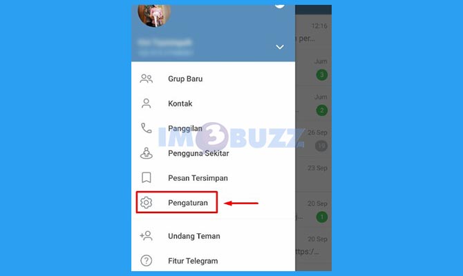 Buka Pengaturan Telegram di HP