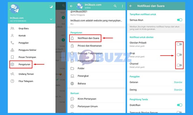 Cara Mengaktifkan Notifikasi Pesan Masuk