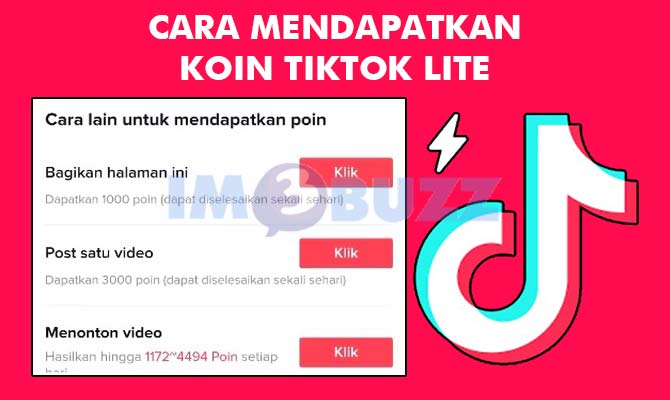 Cara dapat Poin di TikTok Lite