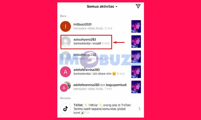 Cari dan Buka Komentar di TikTok