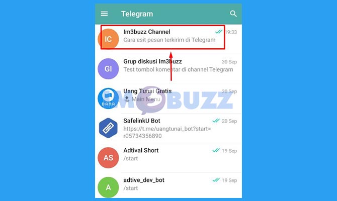 Cari dan Buka Obrolan Untuk Mengedit Chat Terkirim