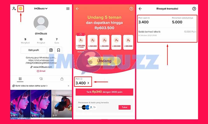 Cek Riwayat Penarikan di TikTok