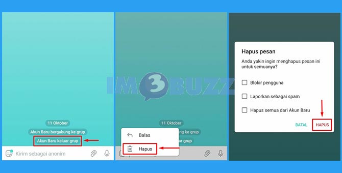 Hapus Info Keluar Grup Telegram