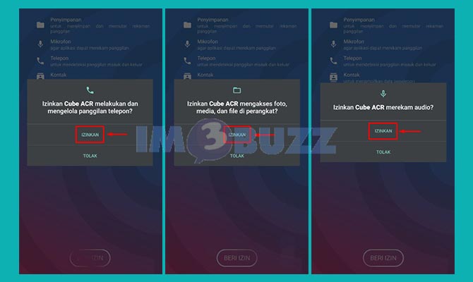 Izinkan Aplikasi Cube ACR Untuk Merekam Telepon WA