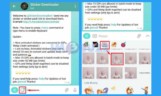 Kirimkan Stiker Telegram