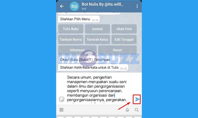 Kirimkan Tulisan ke Bot Nulis