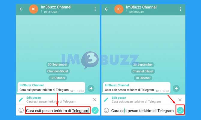 Lakukan Edit Pesan Terkirim