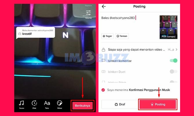 Lanjutkan Kirim Video di Komentar