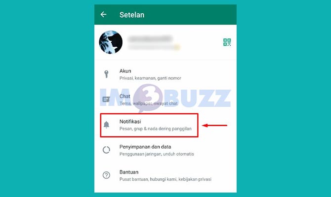 Masuk ke Opsi Pengaturan Notifikasi