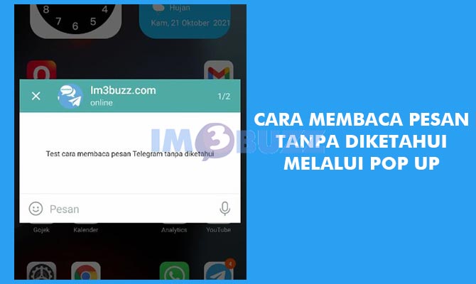 Melihat Pesan Tanpa Diketahui Melalui Pop Up