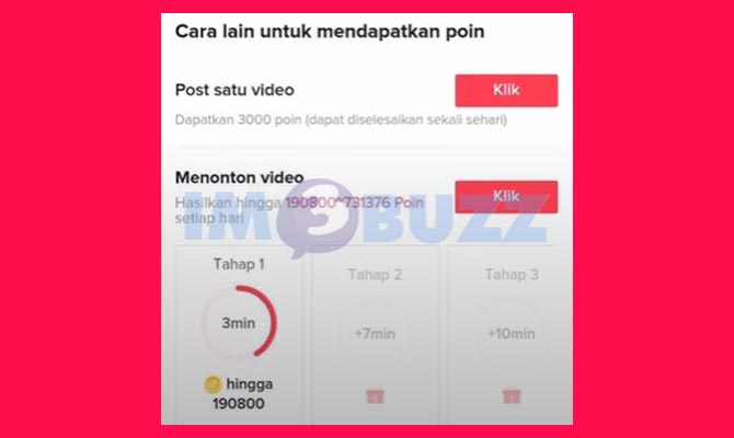 Menyelesaikan Misi Lainnya di TikTok Untuk Dapatkan Poin