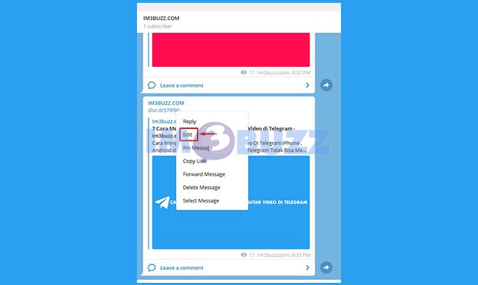 Pilih Edit Chat Terkirim