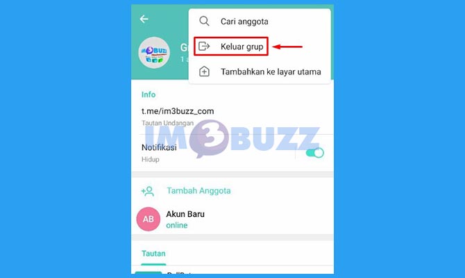 Pilih Keluar Grup