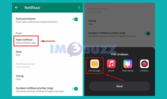 Proses Mengganti Nada Dering di Whatsapp