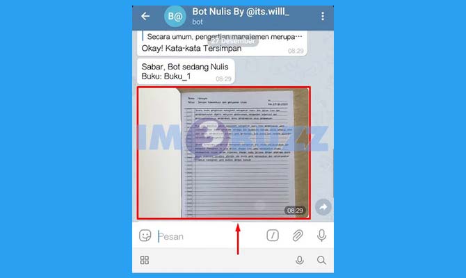 Selesai Menggunakan Bot Nulis Telegram