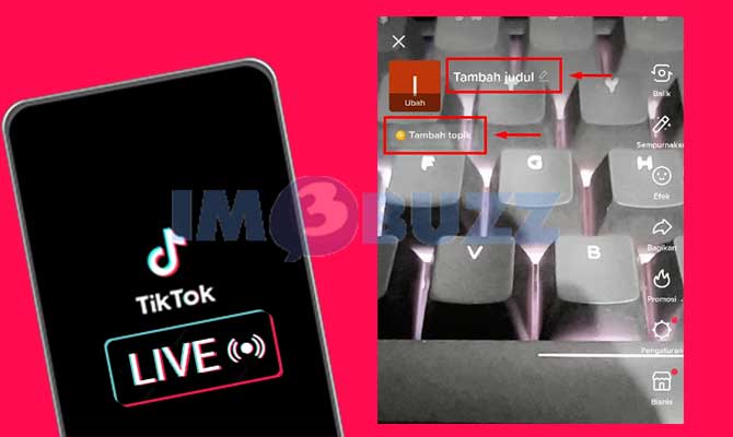 Tambahkan Judul Siaran Langsung di TikTok