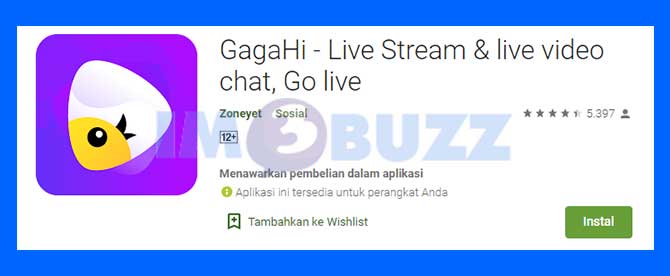 GagaHi Aplikasi Siaran Langsung No Banned China