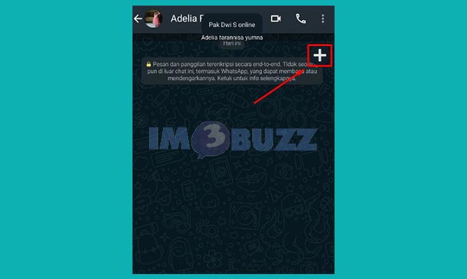 Ketuk Tanda + Untuk Membuka Menu Bom Chat Whatsapp