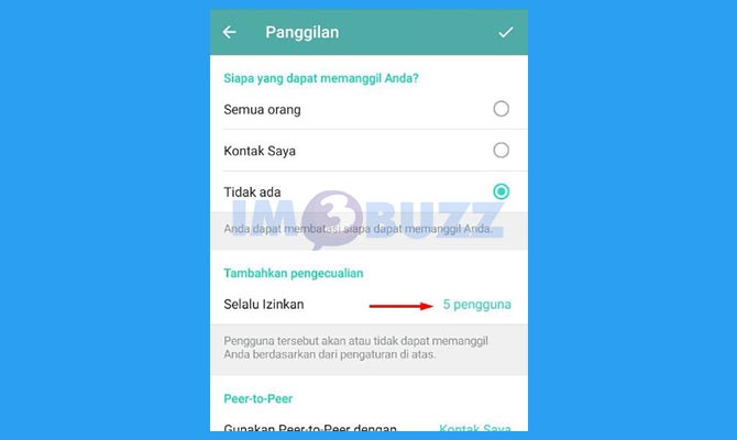 Selesai Mengecualikan Panggilan Telegram