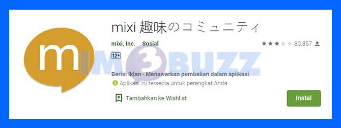 mixi Media Percakapan di Jepang