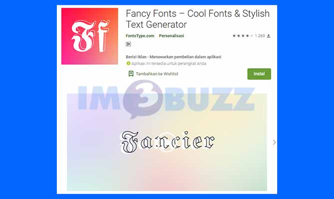 Aplikasi Fancy Fonts Aesthetic Gratis