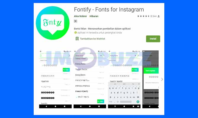 Aplikasi Fontify - Fonts Aesthetic Gratis for Instagram