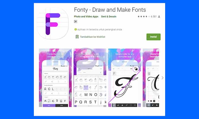 Aplikasi Fonty - Draw and Make Fonts