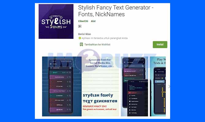 Aplikasi Stylish Fancy Text Generator Gratis