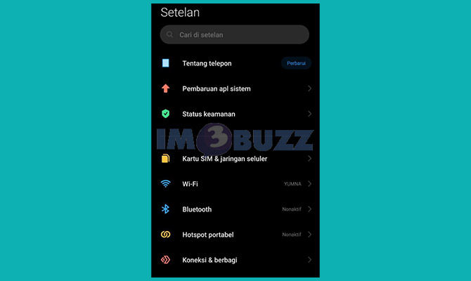 Buka Menu Setelan di HP