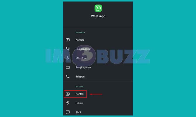 Ketuk Opsi Kontak WA