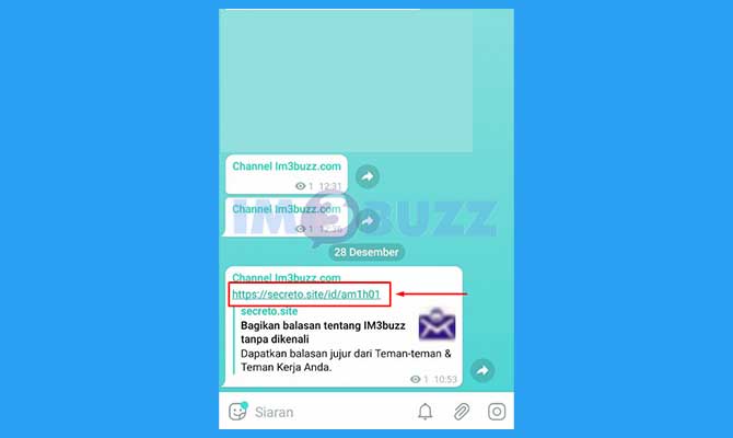 Klik Tautan Secreto di Telegram