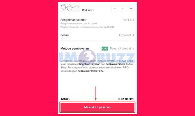 Konfirmasi Belanja di TikTok