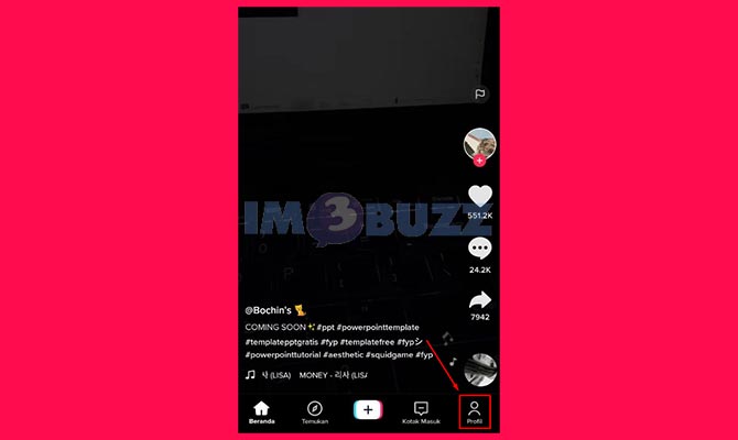 Masuk ke Profil TikTok