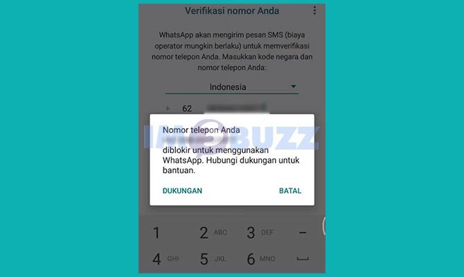 Screenshot Pop Up Nomor diblokir