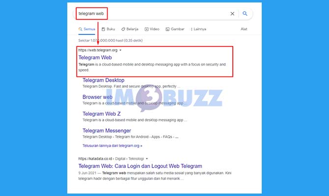 Buka Telegram Web
