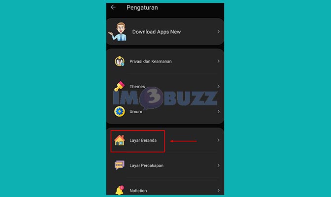 Masuk Setelan Layar Beranda Untuk Mengubah Tampilan Whatsapp Android Jadi iPhone