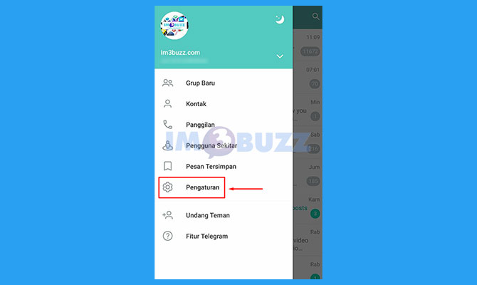 Masuk ke Pengaturan Telegram