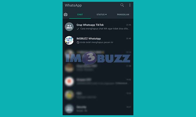 Buka Aplikasi Whatsapp Untuk Hapus Pesan Supaya Tidak Dapat Dilacak di Grup