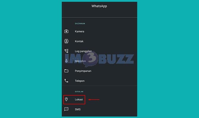 Pilih Opsi Lokasi Agar Whatsapp Mengizinkan Share Lokasi