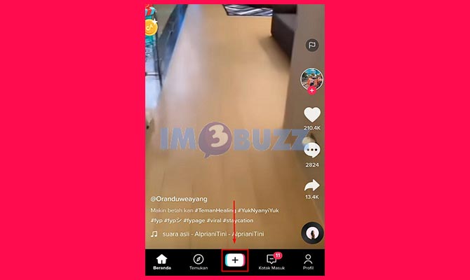 Buat Video Baru di TikTok