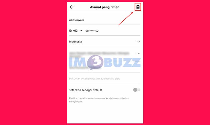 Lakukan Hapus Alamat di TikTok
