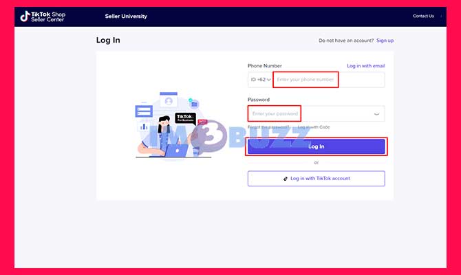 Lakukan Login TikTok Shop Seller Center