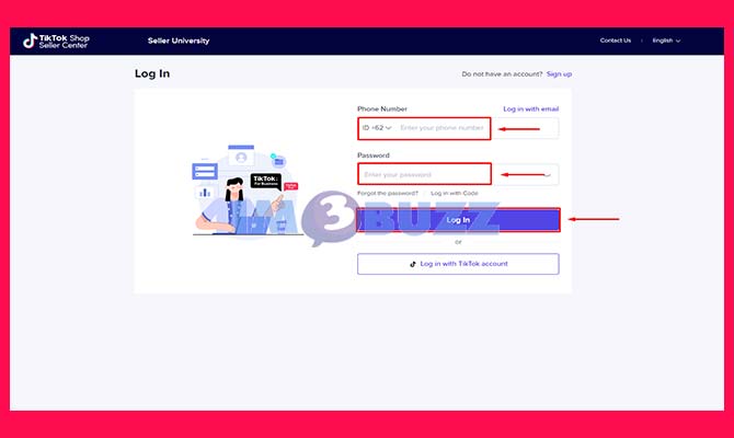 Lakukan Login ke TikTok Shop Seller Center